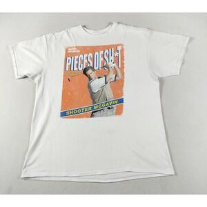 Happy Gilmore Shooter McGavin‎ Shirt Mens XL White Pieces Of Sh*t Golf Movie Tee